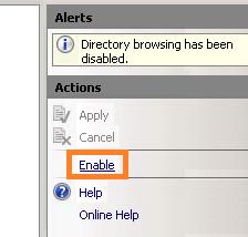 Directory Browsing Enable
